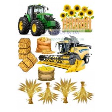 Вафельна картинка "Трактор" №5