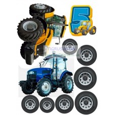 Вафельна картинка "Трактор" №3