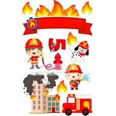 Вафельна картинка "Пожежник" №2