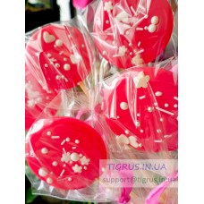 Набір льодяників "Яскраво рожеві" з посипкою 5 шт Набір льодяників "Яскраво рожеві" з посипкою 5 шт