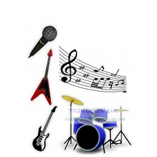 Вафельна картинка "Музичні інструменти"
