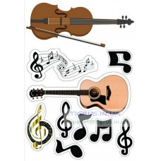 Вафельна картинка "Музичні інструменти" №2
