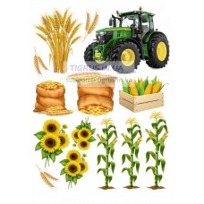 Вафельна картинка "Трактор" №6