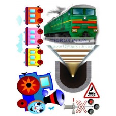 Вафельная картинка "Поезда микс"