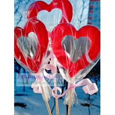 Набір льодяників "Сердечка" 3 шт Набір льодяників "Сердечка" 3 шт