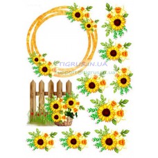 Вафельная картинка "Цветы №5" Вафельная картинка "Цветы №5"