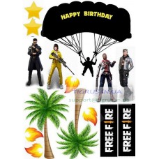 Вафельная картинка "FREE FIRE"