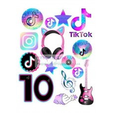 Вафельная картинка "Tik Tok №21"