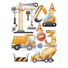 Вафельна картинка "Будівельна техніка" №9