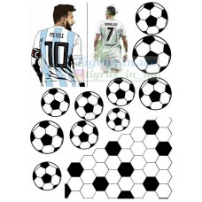 Вафельна картинка "MESSI та RONALDO"