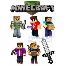 Вафельна картинка "Майнкрафт" №74