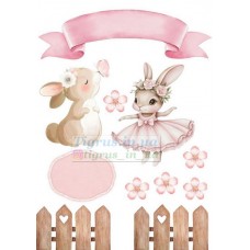 Вафельна картинка "Зайченята" №4