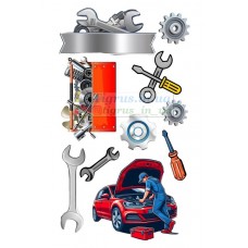 Вафельна картинка "Автомеханик" №4