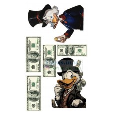 Вафельна картинка "Долари та Дональд Дак"