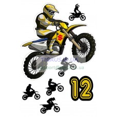 Вафельна картинка "Мотокрос" №3