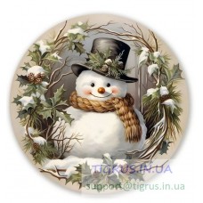 Вафельна картинка "Сніговик"