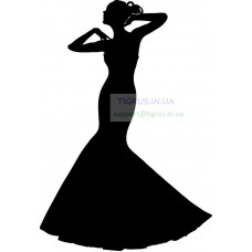 Вафельная картинка "Силуэт девушки"