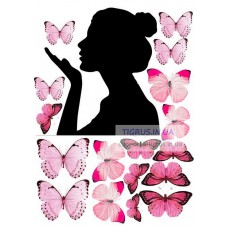 Вафельная картинка "Силуэт девушки" №5 Вафельная картинка "Силуэт девушки" №5