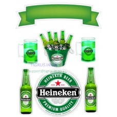 Вафельная картинка "Heineken"