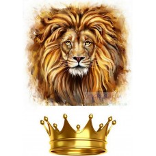 Вафельная картинка "Лев и корона"