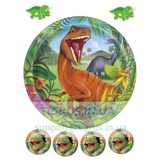 Вафельная картинка "Динозавры № 2"