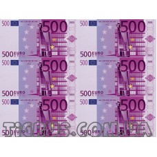Вафельная картинка "Лист евро"