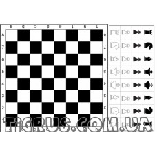 Вафельная картинка "Шахматная доска + фигуры" Вафельная картинка "Шахматная доска + фигуры"