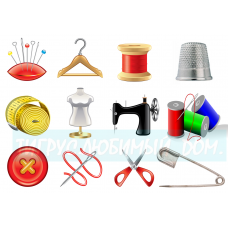 Вафельная картинка "Шитье - ателье мотив" Вафельная картинка "Шитье - ателье мотив"