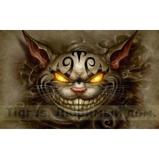 Вафельная картинка "Чеширский кот Хэллоуин"