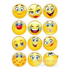 Вафельная картинка "Смайлики №2" Вафельная картинка "Смайлики №2"