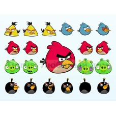 Вафельная картинка "Angry Birds 4" 