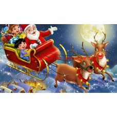 Вафельная картинка "К нам мчится Дед Мороз!" 