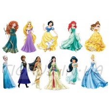 Вафельная картинка "Все принцессы"