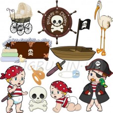 Вафельная картинка "Пират - малыш"